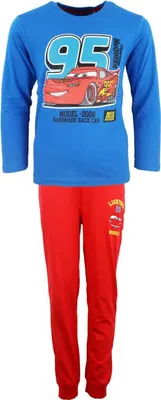 Produktbild von Disney Cars Lightning McQueen Kinder lang Pyjama Schlafanzug – Blau / 98