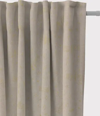 Produktbild von SCHÖNER LEBEN. Vorhang Noten natur gold 245cm oder Länge wählbar aus Standardgrößen Aufhängung Smok-Schlaufenband