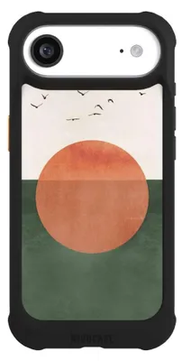 Produktbild von NIVOCASE Hülle für Apple iPhone Air  Stoßfeste Handyhülle NIVOmax Case Schwarz Sonnenschein Sonnenuntergang Vogel