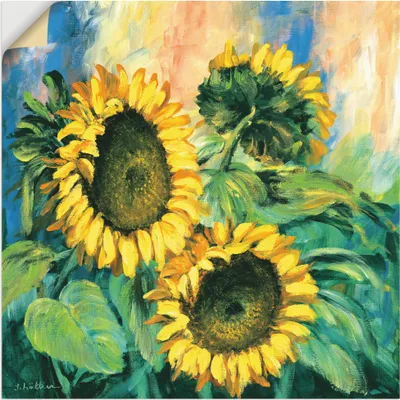 Produktbild von ARTland Wandbild, selbstklebend Sonnenblumen II Größe: 50x50 cm