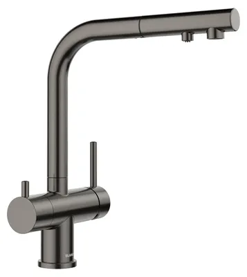 Produktbild von BLANCO FONTAS-S II Filter Küchenarmatur Wasserhahn Hochdruck satin dark steel Schlauchbrause  - OHNE FILTERSYSTEM - MUSS SEPERAT BESTELLT WERDEN  - inkl.
