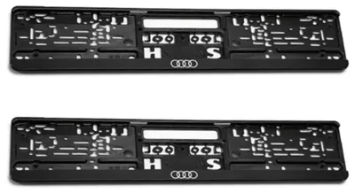 2x Original AUDI Premium Kennzeichenhalter Halter passend für alle Fahrzeuge – Produktansicht