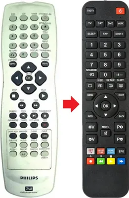 Produktbild von Fernbedienung passend für PHILIPS DVDR630VRDVD | RC114512501