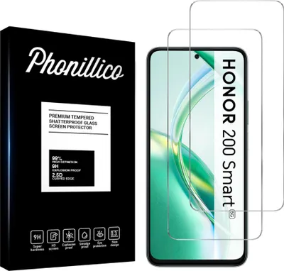 Produktbild von Hartglas für Honor 200 Smart 5G [2 Stück] Displayschutzfolie Screen Protector Film Anti-Kratzer Glas Resistant Phonillico®