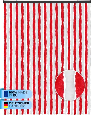 Obrázok produktu pre Nadýchaná záclona 56x185cm - 140x220cm - Ebay Jednofarebná červená - biela-120x220 cm