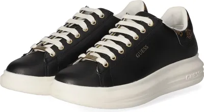 Produktbild von Guess Vibo Frauen Schnürung Synthetik Lässig Turnschuhe Schwarz – undefined / Schwarz
