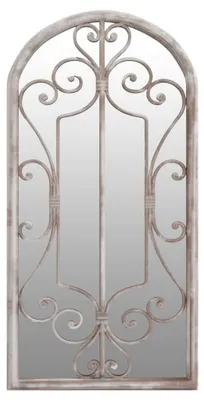 Image de Miroir de jardin décoratif avec effet rouille, 70 x 30 cm