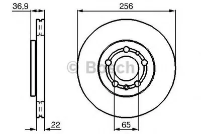 Produktbild von 2x BOSCH VORNE Bremsscheibe für VW Golf IV Schrägheck (1J1)