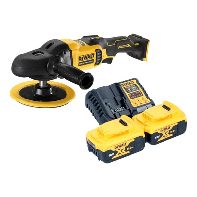 Produktbild von DeWalt DCM 849 P2 Akku Exzenter Poliermaschine 18 V 180 mm Brushless + 2x Akku 5,0 Ah + Ladegerät