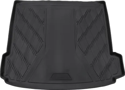 Produktbild von Frachtraummatte Kofferraummatte Kofferraumgepäckstück Stiefelmatte für BMW X6 E71 5 Sitze 2015-2024 Schwarz TPE 1 Stück Flaches Gesicht Diamantmuster Hinten Rutschfest
