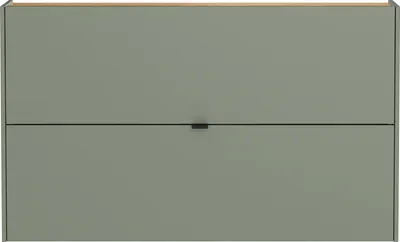 Produktbild von Hängeschuhschrank >GW-AMECA< Schuhkipper, Taupegrün/Navarra-Eiche-Nachbildung - 140x83x18cm (BxHxT)