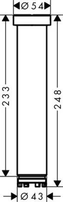 Obrázok produktu pre hansgrohe AXOR nadstavec pre stropnú sprchovú hlavicu 230 mm, 35288000