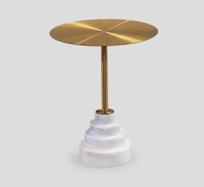 Produktbild von Modern Couchtisch Luxus Metall Tisch Beistell Tische Wohnzimmer Rund neu