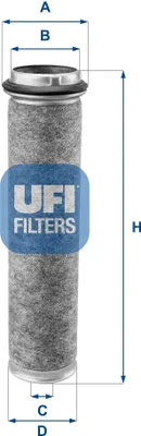 Produktbild von UFI 27.055.00 Sekundärluftfilter 0009839018 0009931706 F184200090040