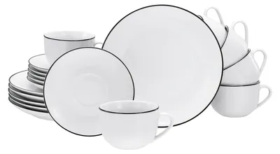Produktbild von CREATABLE Kaffeeservice 6 Black line 18teilig