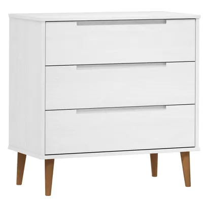 Zdjęcie produktu dla vidaXL Szafka z szufladami MOLDE biała 80x40x80 cm lite drewno sosnowe