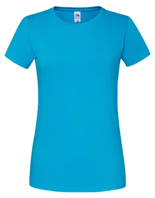 Obrázok produktu pre Fruit of the Loom – Dámske tričko „Iconic 195 Premium“ FK2664 (XXL) (azúrová modrá)