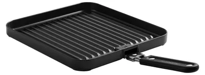Productafbeelding van Cadac Geroosterde universele grillplaat voor 2-Cook 3, gemaakt van aluminium met handvat, afmetingen 25 x 27 cm, modelnummer 98710C
