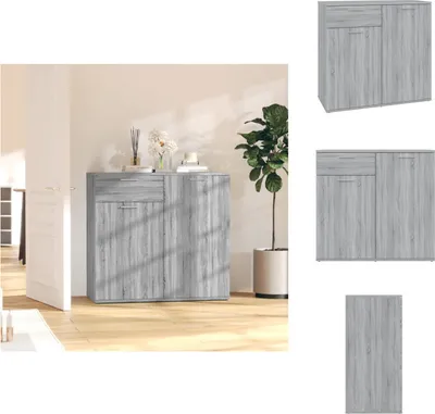 Image de vidaXL Sideboard Gris Sonoma 80x36x75 cm Bois composite - Sideboards