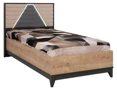 Produktbild von Bett 120 cm Kinderbett Bettrahmen Kinderzimmer Braun Holz Betten