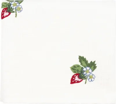 Produktbild von Greengate Berry Tischdecke mit Stickerei white 100x100cm