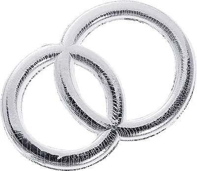Produktbild von Wachs-Eheringe 32mm silber Packung mit 6 Stück