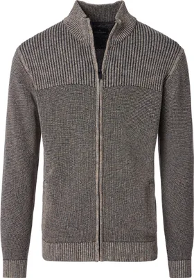 Produktbild von CASAMODA Herren Strickjacke Zipper Regular Baumwolle Braun 5XL