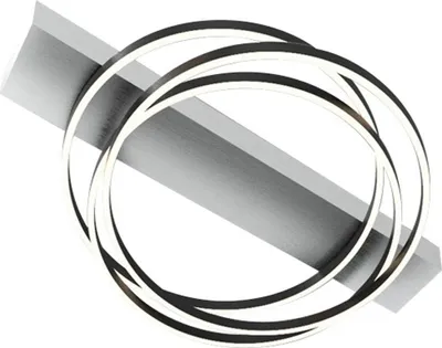 Produktbild von LED-Deckenleuchte - 76 x 56 cm - Aluminiumfarben - Sandschwarz - Metall - mit Fernbedienung
