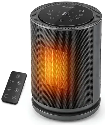 Obrázek produktu pro Keramický topný panel 1800 W - Černý topný panel s ventilátorem - Regulovatelný termostat