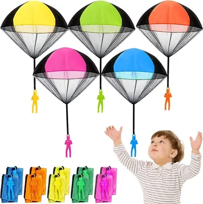 Image de Jouets parachute, jeux d'extérieur, cadeaux pour enfants, fête d'anniversaire, lot de 10 pièces