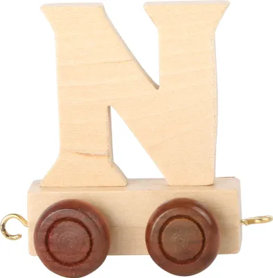 Produktbild von Small Foot Design 7473 Buchstabenzug aus Holz, Buchstabenwaggon N, natur (1 Stück)