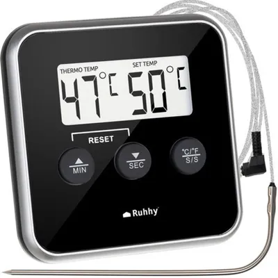 Obrázek produktu pro Digitální kuchyňský teploměr s sondou, LCD displej