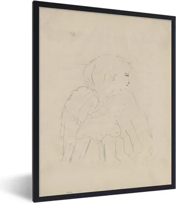 Produktbild von MuchoWow® Gerahmtes Poster Jane Hading - Gemälde von Henri de Toulouse-Lautrec 30x40 cm - Poster mit Schwarzem Bilderrahmen Wandposter Rahmen Foto Bilder - Wanddeko - Kunstdrucke