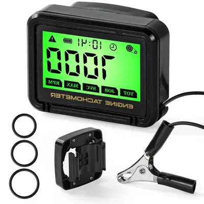Productafbeelding van Digitale Toerenteller LCD - Nauwkeurige Toerentelling tot 18000 RPM voor Motorfietsen en Grasmaaiers