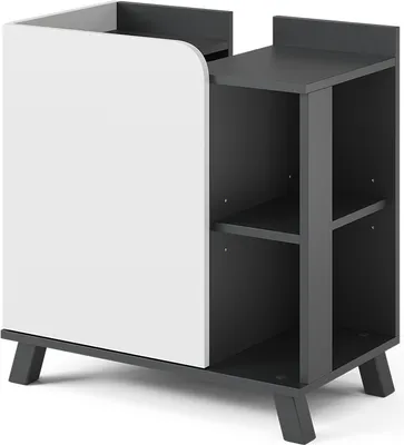 Zdjęcie produktu dla Szafka podumywalkowa Vicco Karen Antracyt/biały 60 x 65 cm z drzwiami i otwartymi przedziałami, Model 54646