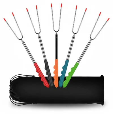 Image de JL Cuisine - Brochettes pour barbecue - Extensible - Acier inoxydable