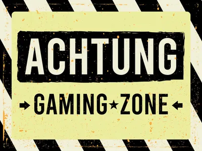 Produktbild von vianmo Holzschild 30x40 cm Achtung gaming zone Deko Schild