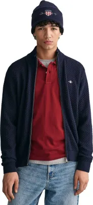Produktbild von Baumwolle TEXTURE ZIP CARDIGAN 433 EVENING BLUE Größe XL