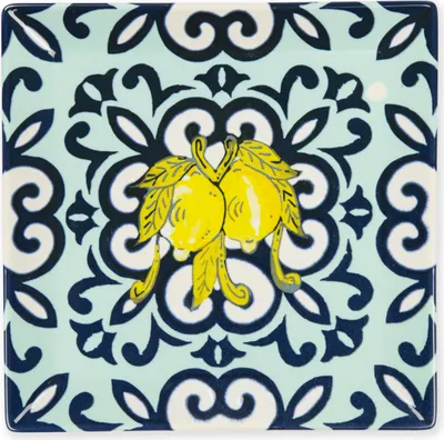 Produktbild von Excelsa Set 6 flache Teller Amalfi aus bunter Keramik 18x18
