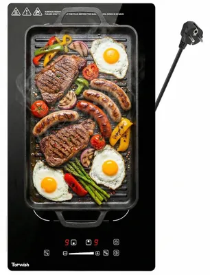 Zdjęcie produktu dla Płyta indukcyjna, 2 strefy gotowania, w tym strefa flex 3500 W, wymiary 30 cm, powierzchnia: szkło ceramiczne