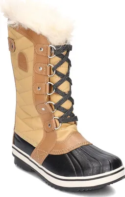 A single winter boot shown from a three-quarter angle against a white background.