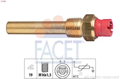 Produktbild von FACET 7.3006 Öltemperatursensor für FIAT Uno Schrägheck (146) für LANCIA A 112 Schrägheck