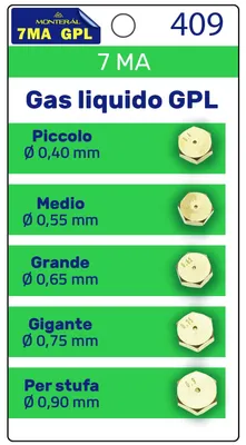 5 Gassprüher 7MA LPG für Gasherd und Backofen