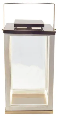 Produktbild von Quadratische Glaslaterne, kleines Modell, 25 x 25 x 47 cm