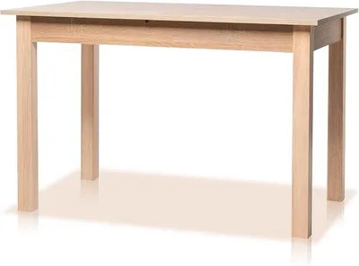 Imagen del producto de Mesa de comedor de 120 x 70 cm, madera de roble, extensible hasta 160 cm