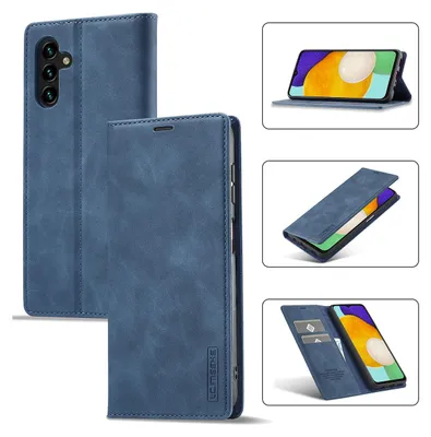 Produktbild von Galaxy A13 5G Hülle, Standfunktion Kartenfach Wallet Leder Schutzhülle für Samsung Galaxy A13 5G Blau