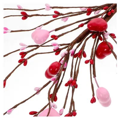 Produktbild von Herzförmiger Beerenstiel für Valentinstag zur DIY-Dekoration von Tischschmuck und Partyaccessoires