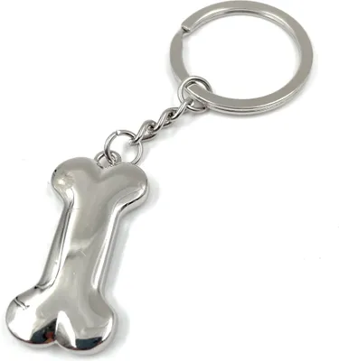 Immagine prodotto di Onwomania osso Osso di cane portachiavi in metallo portafortuna in confezione regalo in alluminio, ideale come regalo