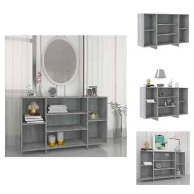 Immagine prodotto di vidaXL Credenza Grigio Sonoma 120x30x75 cm Materiale a base di legno - Credenze