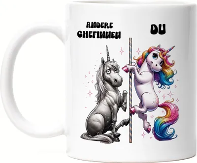 Produktbild von Andere Chefinnen Du Einhorn Tasse Weiß Geschäftsführerin Kollege Lustig Büro